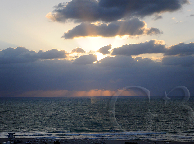 22 Sunrise in South Beach. This was the beautiful sunrise we were treated to at 6:40 am