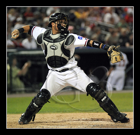 Manny Pina Frisco catcher Manny Pina #9 in action