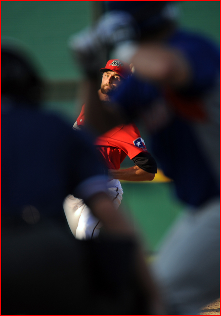 311 Frisco Roughriders starting pitcher Dustin Nippert #41 who is on a rehab assignment from the Texas Rangers throws