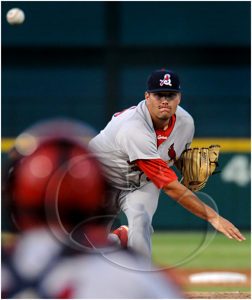 11 Springfield Cardinals pitcher Lance Lynn #35 pitches during the MiLB Texas League All-Star Game game