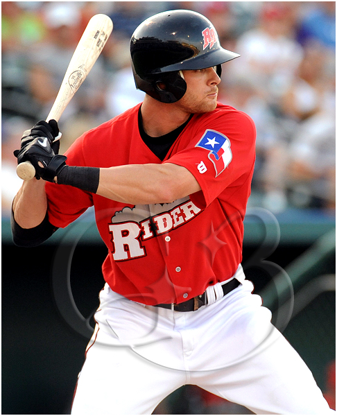 12 Frisco Roughriders first baseman Craig Gentry #3 at bat during the MiLB Texas League All-Star Game