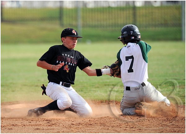 6 Tagged well before he reached the base
