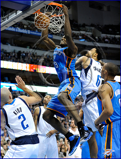 12 Oklahoma City Thunder vs Dallas Mavericks Serge Ibaka