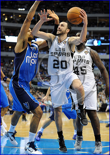 NBA: MAR 18 Spurs at Mavericks San Antonio Spurs vs Dallas Mavericks Manu Ginobli