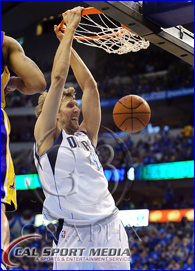 NBA 2011: Lakers vs Mavericks MAY 06 Los Angeles Lakers v Dallas Mavericks Playoffs Dirk Nowitzki