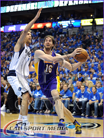 NBA 2011: Lakers vs Mavericks MAY 06 Los Angeles Lakers vs Dallas Mavericks Playoffs Pau Gasol