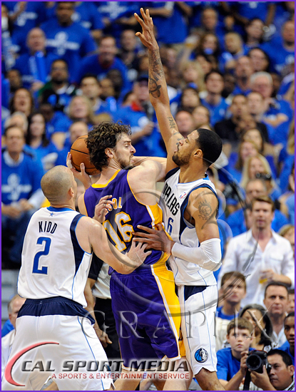 NBA 2011: Lakers vs Mavericks MAY 06 Los Angeles Lakers v Dallas Mavericks Playoffs Pau Gasol Tyson Chandler